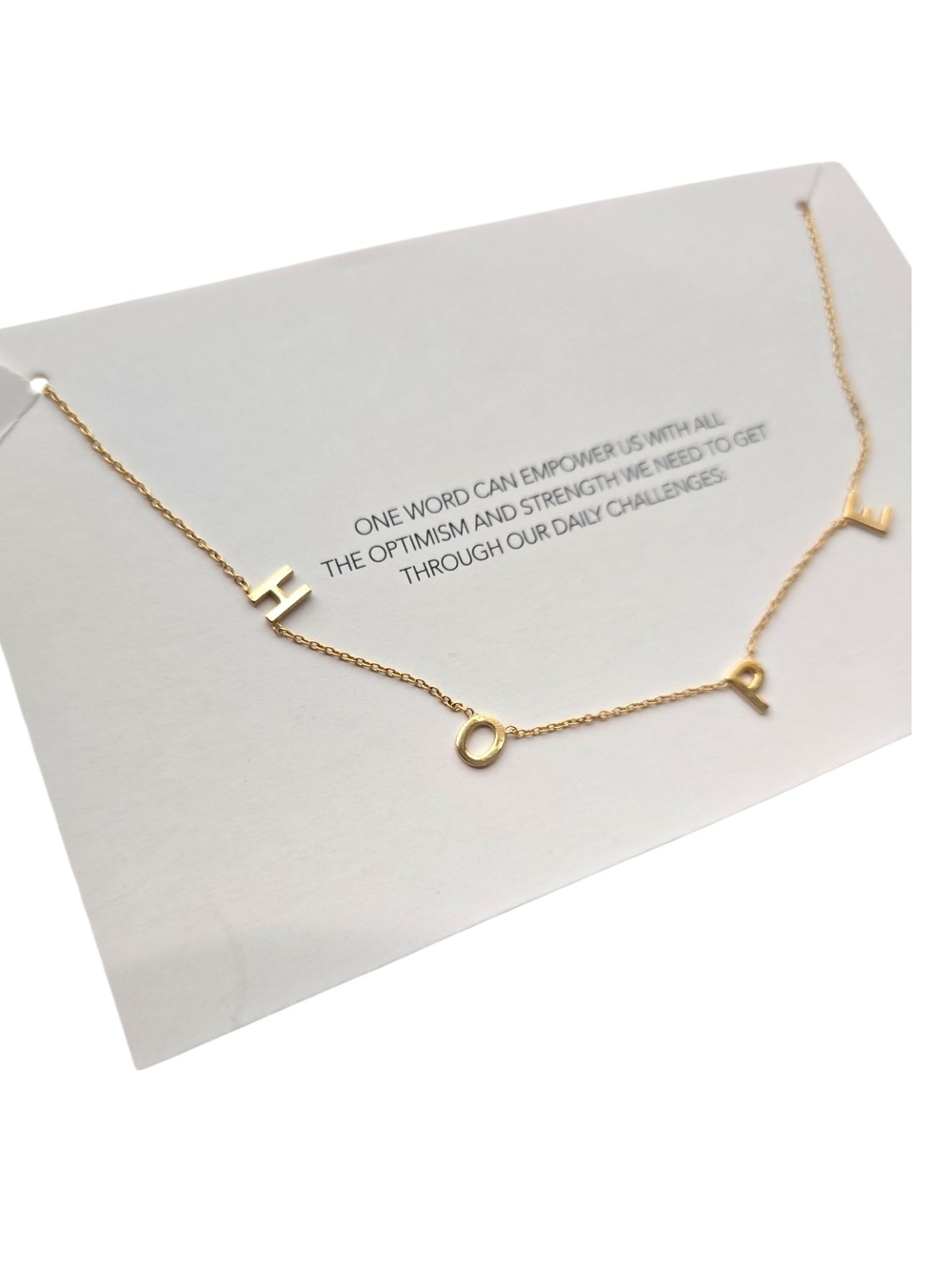 BYCHARI x BE KIND Gold 'HOPE' Letter Necklace new